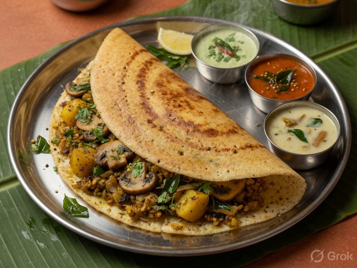 मशरूम डोसा