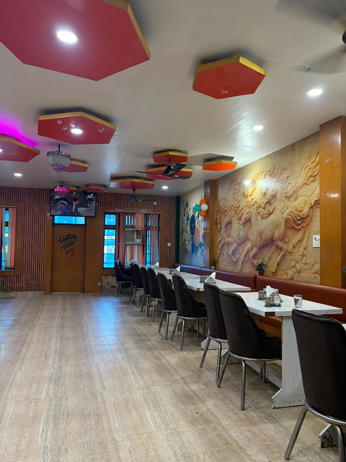 Spacious dining hall — best pure veg family restaurant in Rath